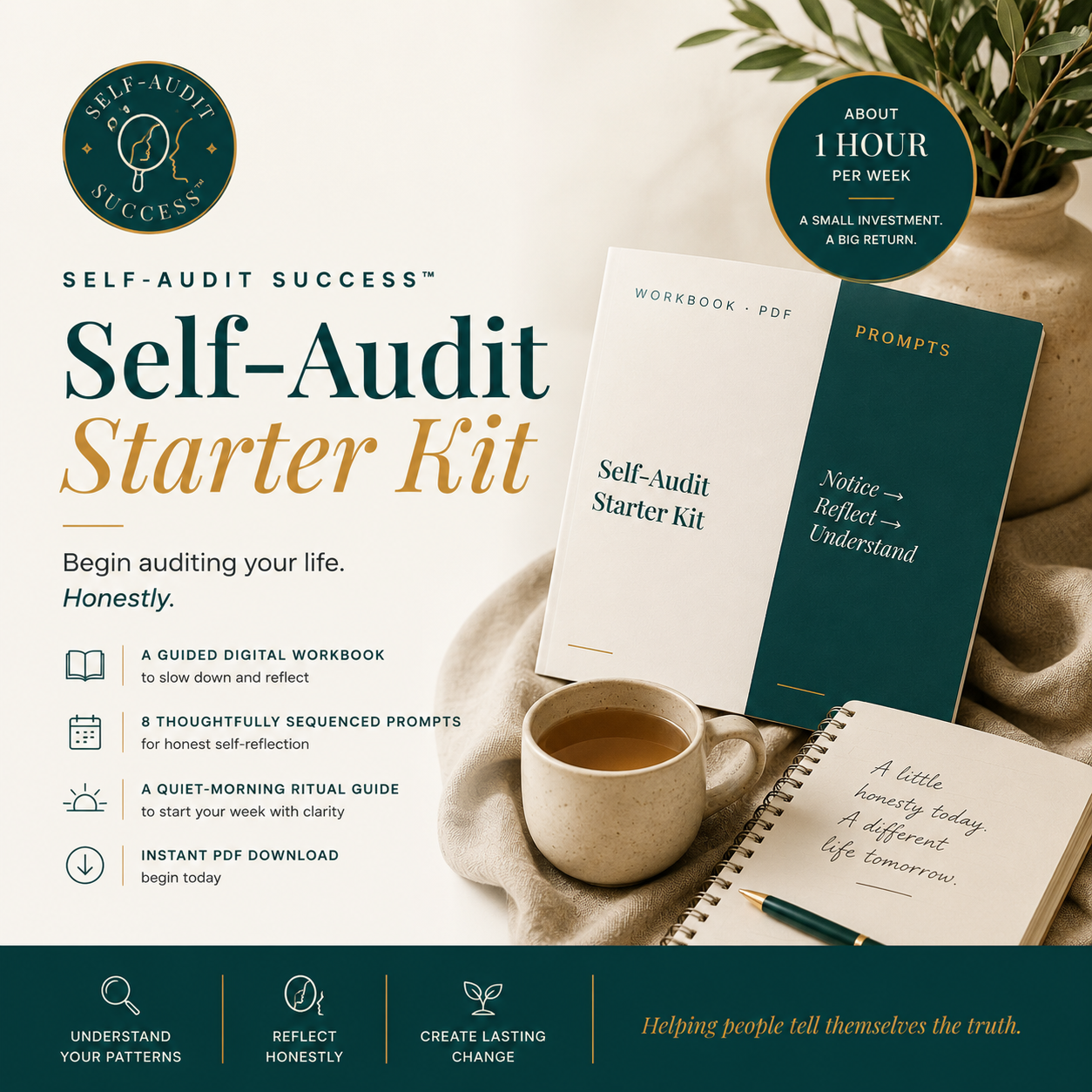 Self-Audit Starter Kit cover. A guided digital workbook.